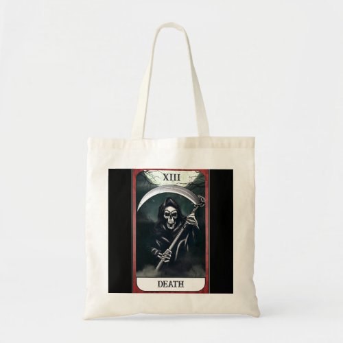 Death Tarot Deck Card Shirts Gothic Halloween Mens Tote Bag