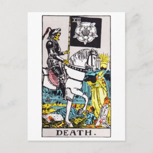 death tarot postcard
