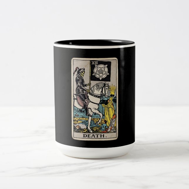 Death Tarot Two-Tone Coffee Mug (Center)