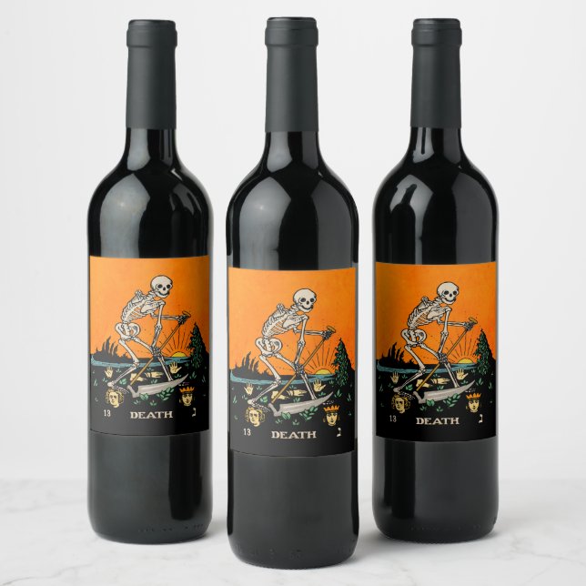 Death Tarot Wine Label (Bottles)