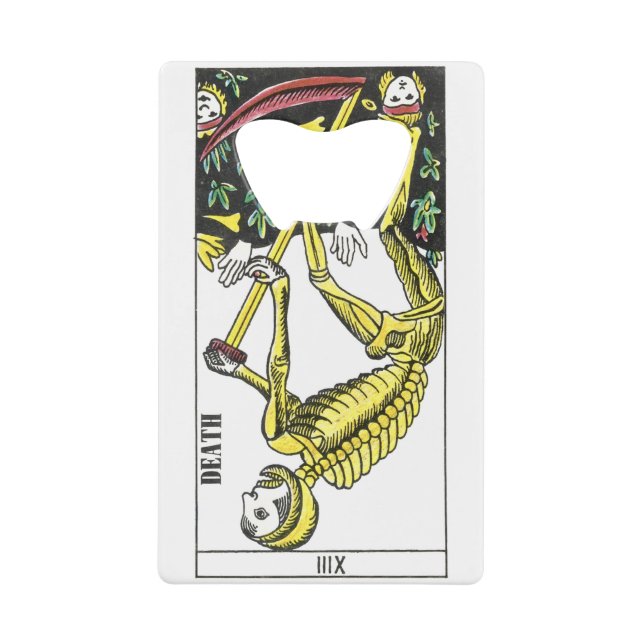Death & The Devil Tarot Cards Credit Card Bottle Opener (Front)