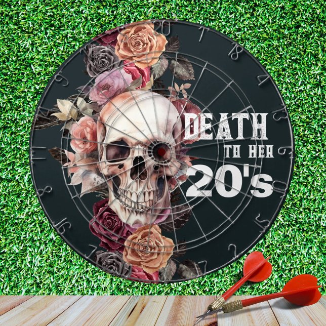 "Death to her 20s" - 30th birthday floral  Dart Board (Creator Uploaded)