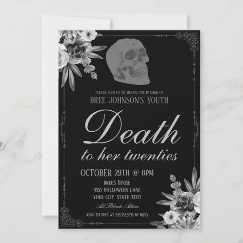Death To Her Twenties Invitation