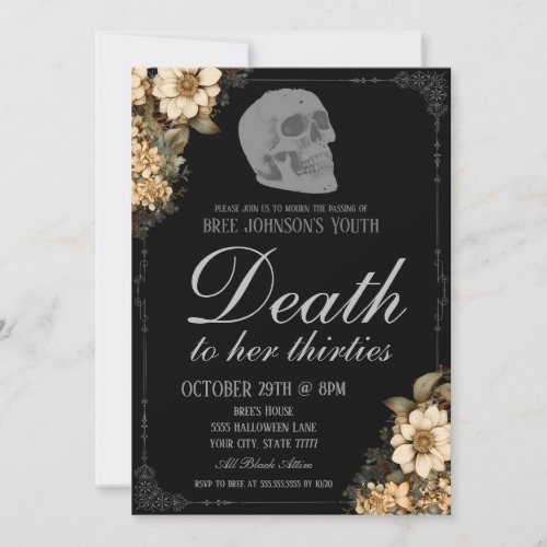 Death To Her Youth Invitation