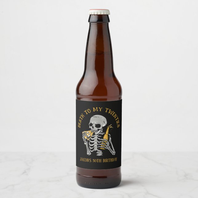 Death to My 20s Beer Bottle Label (Front)