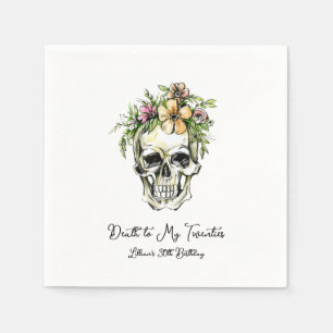 Death to My 20s Birthday Skull Napkins