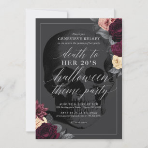 Death to My 20's Halloween Theme Party Invitation