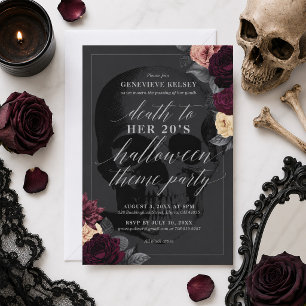 Death to My 20's Halloween Theme Party Invitation
