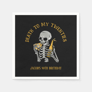 Death to My 20s Skeleton Napkins