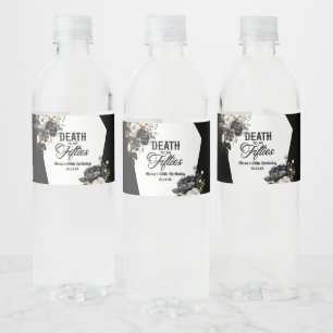 Death To My Fifties Floral 60th Birthday Party Water Bottle Label