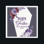 Death To My Forties Floral 50th Birthday Party Napkins<br><div class="desc">This is a Death To My Forties Floral 50th Birthday Party Paper Napkins!</div>