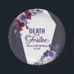 Death To My Forties Floral 50th Birthday Party Paper Plates<br><div class="desc">This is a Death To My Forties Floral 50th Birthday Party Paper Plates!</div>