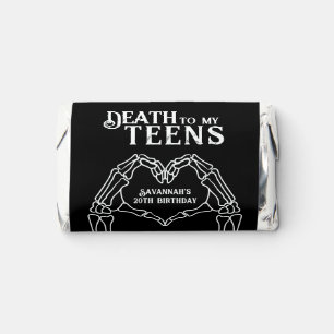 Death To My Teens Trendy Gothic 20th Birthday Hershey's Miniatures