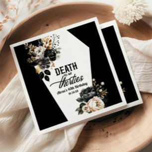 Death To My Thirties Floral 40th Birthday Party Napkins