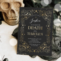 Death To My Thirties Halloween 40th Birthday Party Invitation