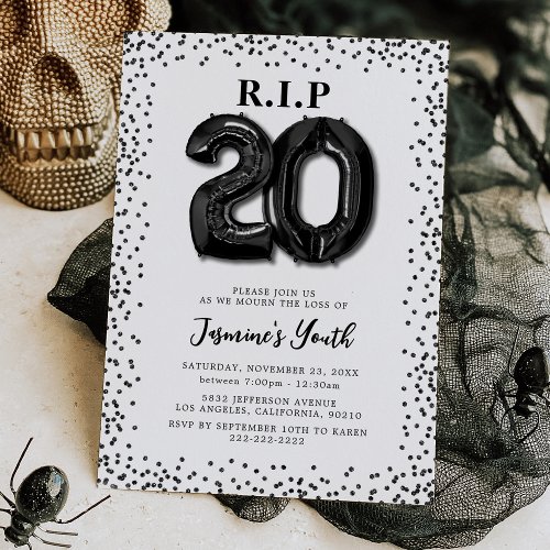 Death To My Twenties 30th Birthday Invitation