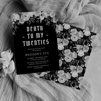 Death To My Twenties 30th Birthday Party Invitation by special_stationery at Zazzle