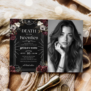 Death to my Twenties 30th Birthday Photo Invitation