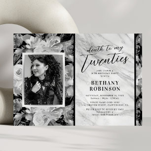 Death to My Twenties Photo 30th Birthday Invitation