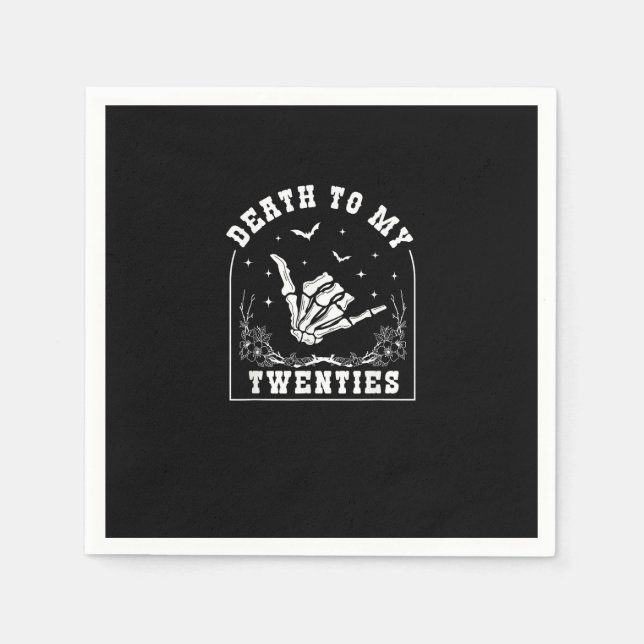 Death To My Twenties - Whimsigoth 30th Birthday Napkins (Front)