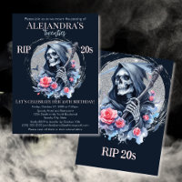 Death to My Youth Grim Reaper 30th Birthday Party Invitation