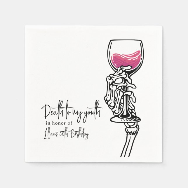 Death to My Youth Napkins (Front)