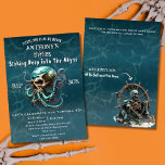Death to My Youth Skull Kraken 40th Birthday Party Invitation<br><div class="desc">Mourn the end of your thirties and celebrate the start of your forties with this Death to My Youth Skull Kraken 40th Birthday Party Invitation. This unique, fully customizable invitation is perfect for a 40th birthday party with a spooky, fun nautical twist. Featuring a skull Kraken (aka large evil octopus...</div>