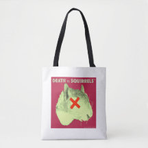 DEATH TO SQUIRRELS™ tote med. wht