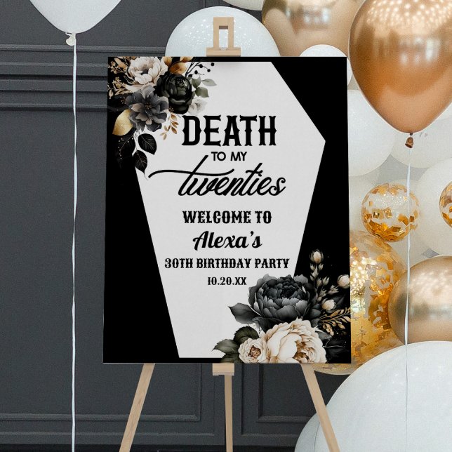 Death To Twenties 30th Birthday Party Welcome Sign (Creator Uploaded)