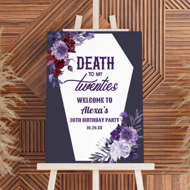 Death To Twenties 30th Birthday Party Welcome Sign (Creator Uploaded)