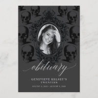 Death to Your 20's Obituary Card