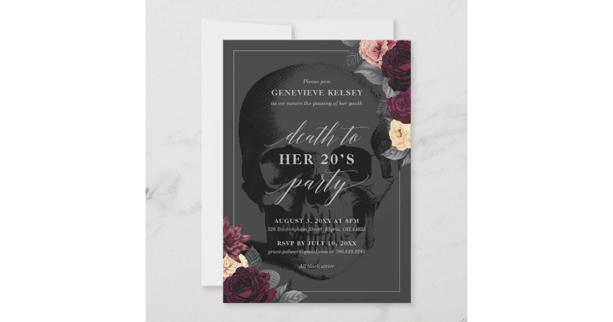 death-to-your-20-s-party-invitation-with-flowers-zazzle