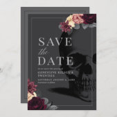 Death to your 20's Party Save the Date with Flower Invitation (Front/Back)
