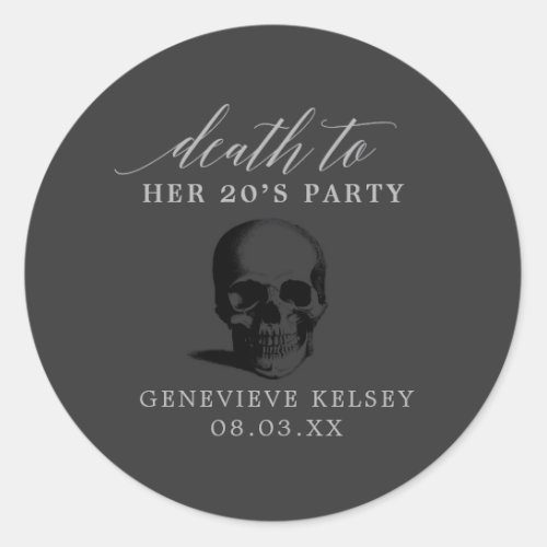 Death to your 20s Party Sticker
