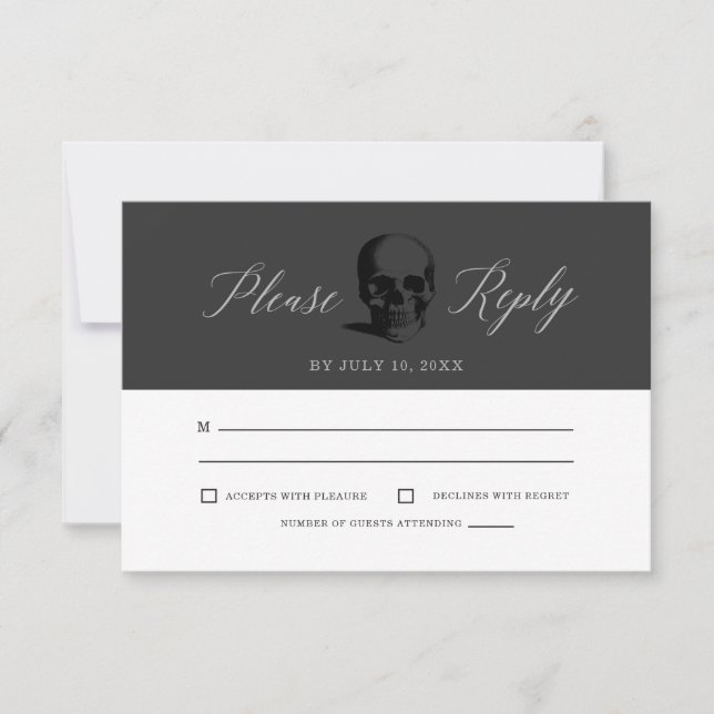 Death to your 20's RSVP Card (Front)