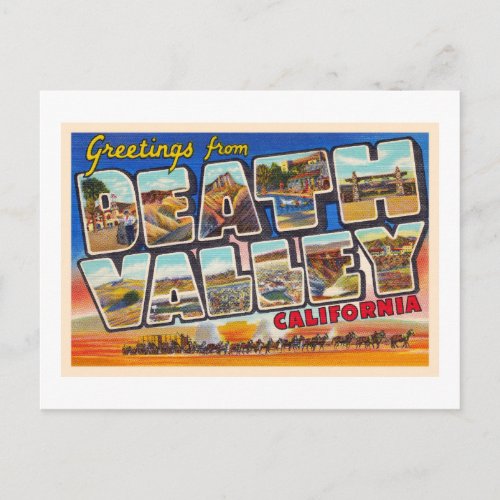 Death Valley California CA Large Letter Postcard