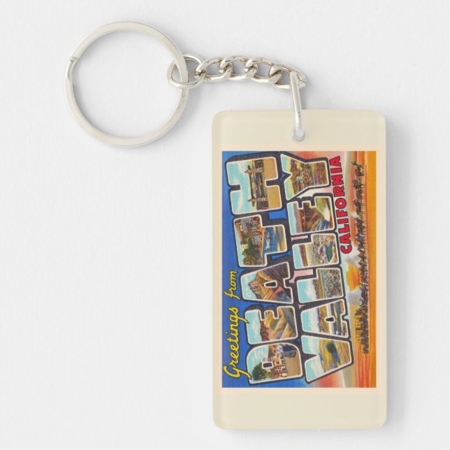 Death Valley California CA Large Letter Postcard Keychain (Front)