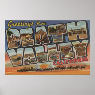 Death Valley, California - Large Letter Scenes Poster