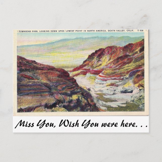 Death Valley, California Postcard (Front)