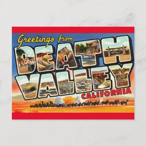 Death Valley California Vintage Greeting Postcard