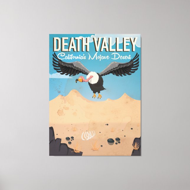 Death Valley Cartoon vintage travel poster Canvas Print (Front)