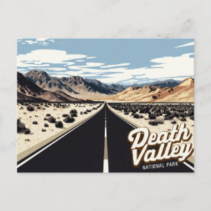 Death Valley Highway Desert Art Postcard