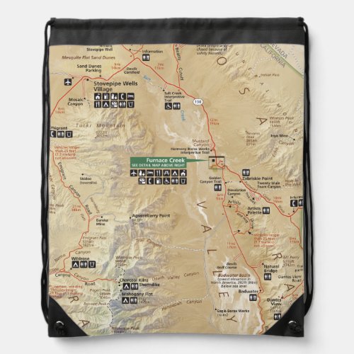 Death Valley map backpack
