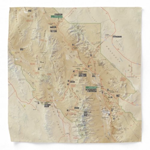 Death Valley map bandana