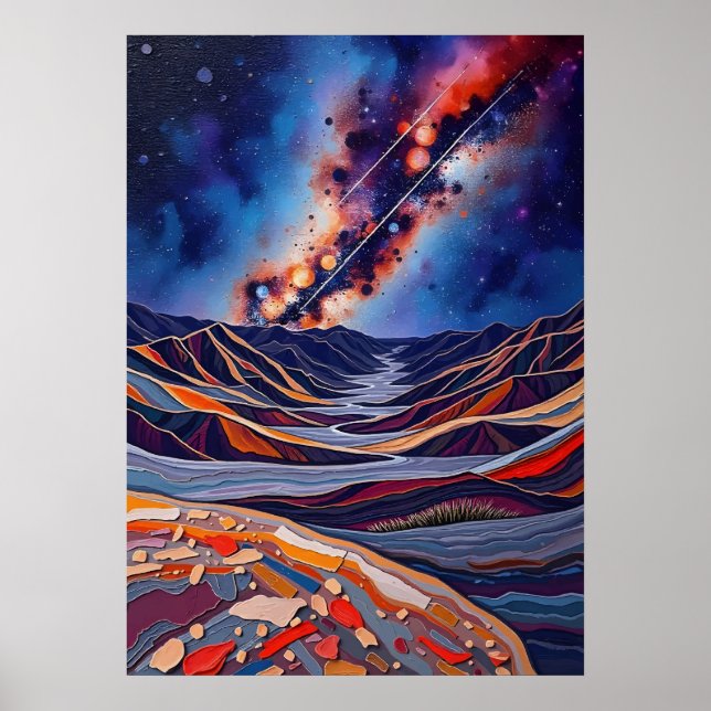 Death Valley – Milky Way Over the Dunes Poster (Front)