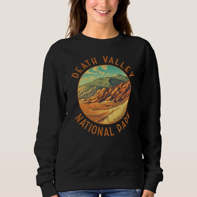 Death Valley National Park Art Distressed Circle Sweatshirt (Front)