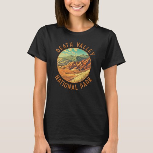 Death Valley National Park Art Distressed Circle T_Shirt