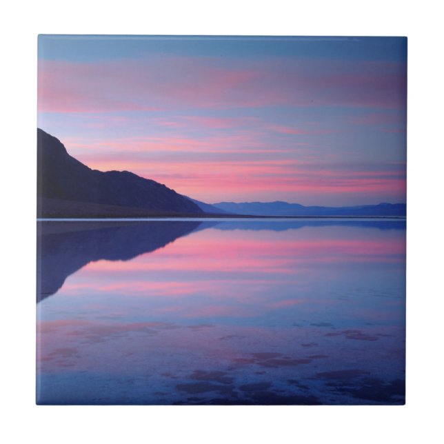 Death Valley National Park. Badwater at dawn Ceramic Tile (Front)