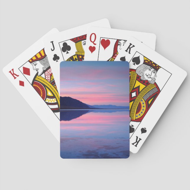 Death Valley National Park. Badwater at dawn Poker Cards (Back)