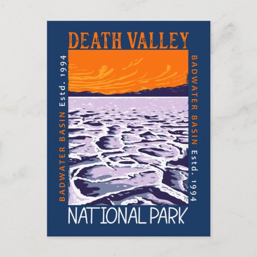  Death Valley National Park Badwater Basin Vintage Postcard